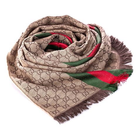 large gg gucci scarf|gucci wool scarf women's.